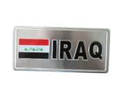 IRAQ COUNTRY FLAG SMALL METAL LICENSE PLATE DECAL STICKER EMBLEM .. NEW