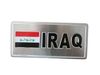 IRAQ COUNTRY FLAG SMALL METAL LICENSE PLATE DECAL STICKER EMBLEM .. NEW