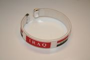 IRAQ WHITE COUNTRY FLAG FLEXIBLE METAL NYLON BRACELET ... NEW