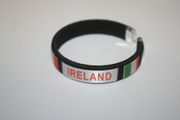 IRELAND BLACK COUNTRY FLAG FLEXIBLE C BRACELET WRISTBAND .. NEW