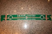 IRELAND COME ON YOU BOYS IN GREEN 4 LEAF CLOVER SCARF SCARVES .. NEW