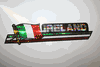 IRELAND COUNTRY FLAG LONG METALIC CAR AUTOMOBILE BUMPER STICKER .. IRISH .. NEW