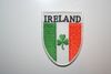 IRELAND COUNTRY FLAG OVAL IRON-ON PATCH CREST BADGE WITH 3 LEAF CLOVER .. NEW