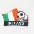 IRELAND SOCCER BALL FOOTBALL IRON ON EMBROIDERED PATCH CREST BADGE .. NEW