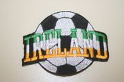 IRELAND SOCCER BALL FOOTBALL IRON ON PATCH CREST BADGE .. NEW