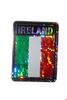 IRELAND SQUARE COUNTRY FLAG METALLIC BUMPER STICKER DECAL .. SIZE 3" X 4" INCHES .. NEW