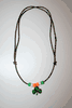 IRISH SHAMROCK GREEN ADJUSTABLE NECKLACE CHOKER .. IRELAND .. NEW
