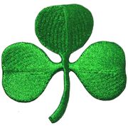 IRISH SHAMROCK Green CLOVER IRON ON EMBROIDERED PATCH CREST BADGE ... IRELAND .. NEW