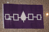 IROQUOIS PURPLE NATIVE INDIAN 3' X 5' FEET LARGE FLAG .. NEW IN PACKAGE