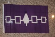 IROQUOIS PURPLE NATIVE INDIAN 3' X 5' FEET LARGE FLAG .. NEW IN PACKAGE