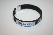 ISRAEL BLACK COUNTRY FLAG FLEXIBLE BRACELET WRISTBAND .. NEW