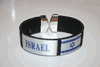 ISRAEL BLACK SUPER THICK COUNTRY FLAG FLEXIBLE BRACELET WRISTBAND .. NEW