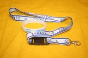 ISRAEL COUNTRY FLAG BLUE AND WHITE LANYARD KEYCHAIN AND BRACELET COMBO...NEW
