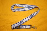 ISRAEL COUNTRY FLAG BLUE AND WHITE LANYARD KEYCHAIN PASSHOLDER...NEW