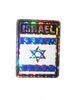 ISRAEL SQUARE COUNTRY FLAG METALLIC BUMPER STICKER DECAL .. SIZE 3" X 4" INCHES .. NEW