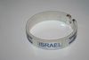 ISRAEL WHITE  COUNTRY FLAG FLEXIBLE BRACELET WRISTBAND .. NEW