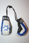 ISREAL SET OF 2 MINIATURE COUNTRY FLAG BOXING GLOVES .. NEW