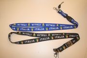 ITALIA 1 BLACK & 1 BLUE LANYARDS KEYCHAINS PASSHOLDERS ITALY ITALIAN...NEW