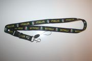 ITALIA BLACK FIFA WORLD CUP 4 STAR LANYARD KEYCHAIN PASSHOLDER .. FOOTBALL SOCCER .. NEW