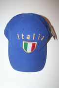 ITALIA BLUE  COUNTRY FLAG CREST HAT CAP ... ITALY FOOTBALL ... NEW