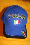 ITALIA BLUE COUNTRY FLAG EMBROIDERED HAT CAP .. FIFA WORLD CUP SOCCER FOOTBALL ... NEW