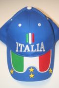 ITALIA BLUE COUNTRY FLAG SOCCER HAT FOOTBALL CAP ... NEW