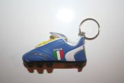 ITALIA BLUE SOCCER FOOTBALL SHOE CLEAT HIGH QUALITY KEYCHAIN ..NEW