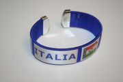 ITALIA BLUE SUPER THICK 4 STAR LOGO FIFA WORLD CUP BRACELET WRISTBAND .. NEW