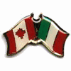 ITALIA / CANADA COUNTRY FLAG SMALL METAL FRIENDSHIP LAPEL PIN BADGE .. ITALY ... NEW ITALIA / CANADA COUNTRY FLAG SMALL METAL FRIENDSHIP LAPEL PIN BADGE .. ITALY ... NEW