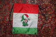 ITALIA COUNTRY FLAG COLORS FOOTBALL SOCCER BOY DRAW STRING SHOULDER BAG NAPSACK .. NEW
