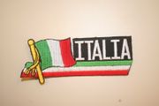 ITALIA COUNTRY FLAG IRON-ON PATCH CREST BADGE...ITALY ITALIAN...NEW