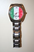 ITALIA COUNTRY FLAG QUARTZ MENS WATCH ... ITALY ... NEW