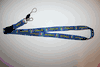 ITALIA FIFA WORLD CUP 4 STAR BLUE LANYARD KEYCHAIN PASSHOLDER .. FOOTBALL SOCCER .. NEW