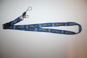 ITALIA FIFA WORLD CUP 4 STAR BLUE LANYARD KEYCHAIN PASSHOLDER .. FOOTBALL SOCCER .. NEW