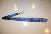 ITALIA FIFA WORLD CUP 4 STAR OFFICIAL LOGO HIGH QUALITY BLUE LANYARD KEYCHAIN PASSHOLDER NECKSTRAP ... NEW