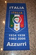 ITALIA FIFA WORLD CUP SOCCER FOOTBALL LOGO AZZURRI BANNER HANGING FLAG .. NEW