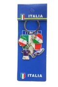 ITALIA ITALY 4 CHARMING DIFFERENT SHAPE DESIGN METAL KEYCHAIN ... NEW