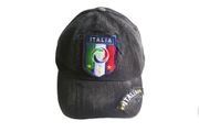 ITALIA ITALY BLACK FIGC LOGO ACID WASHED HAT CAP .. NEW