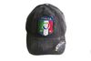 ITALIA ITALY BLACK FIGC LOGO ACID WASHED HAT CAP .. NEW