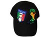 ITALIA ITALY BLACK FIGC LOGO EMBOSSED HAT CAP .. FIFA SOCCER WORLD CUP BRASIL 2014 .. NEW