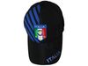 ITALIA ITALY BLACK WITH BLUE STRIPES  FIGC LOGO  FLEXFIT HAT CAP .. FIFA SOCCER WORLD CUP .. NEW
