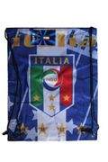 ITALIA ITALY BLUE FIGC LOGO DRAWSTRING KNAPSACK BAG .. 13" X 17" INCHES .. HIGH QUALITY .. NEW