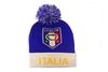 ITALIA ITALY BLUE WHITE FIGC LOGO FIFA SOCCER WORLD CUP TOQUE HAT WITH POM POM