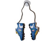 ITALIA ITALY BLUE WHITE HANGING SHOES CLEAT WITH SUCTION CUP 5" X 2.5" INCHES FIFA SOCCER WORLD CUP.. NEW