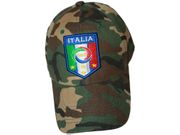 ITALIA ITALY FIGC LOGO CAMOUFLAGE HAT CAP .. FIFA SOCCER WORLD CUP ..FOR KIDS .. NEW