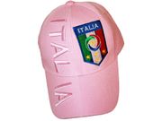 ITALIA ITALY PINK FIGC LOGO EMBOSSED HAT CAP .. FIFA SOCCER WORLD CUP .. FOR LADIES .. NEW