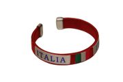 ITALIA ITALY RED COUNTRY FLAG FLEXIBLE BRACELET WRISTBAND