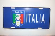ITALIA METAL FIFA WORLD CUP 4 STAR LOGO LICENSE PLATE .. ITALY ..NEW