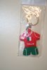 ITALIA RED SOCCER JERSEY KEYCHAIN .... ITALY FOOTBALL ....HOT HOT
