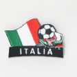 ITALIA SOCCER BALL FOOTBALL IRON ON EMBROIDERED PATCH CREST BADGE .. ITALY .. NEW